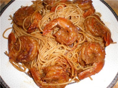 Spaghetti con i gamberi e lo zenzero by Kaffettiera