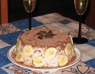 Банановый торт без выпечки( вариант  2) 169954
