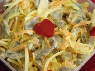 Рецепт салата из желудков