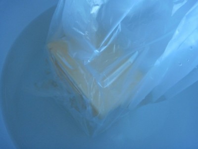 «Мешочки» из сыра с творожной начинкой