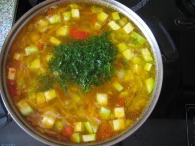 Овощной суп с кабачком рецепт