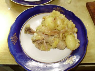 Курица с картошкой, чесноком и сыром для всей семьи