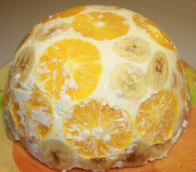 Желе из йогурта с апельсином