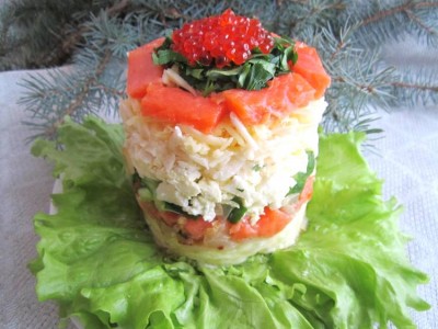 Рецепты вкусных салатов с красной рыбой