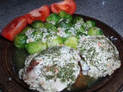 Куриная грудка в пароварке с зелёными овощами ПП - рецепт автора Ирина Cherry