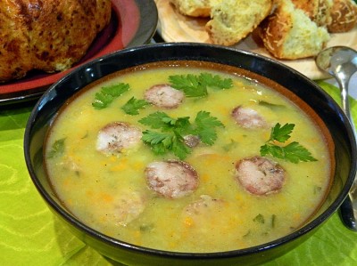 Белорусский суп с тертым картофелем
