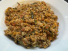 Жареный фарш с черемшой и кус кусом