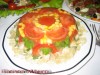 Заливное из курицы с овощами и грибами