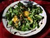 Feldsalat mit Mango mit Kurbiskernen und Balsamico