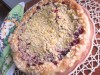 Постный пирог с лимонно-брусничной начинкой и штрейзелем