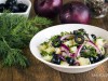 Салат из картофеля с маслинами