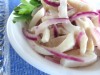 Салат из кальмаров с луком