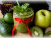 Зеленый смузи из шпината+авокадо+яблоко+киви