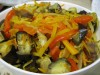 Закуска из запеченных баклажан с овощами