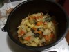 Жареная картошка, рулька и овощное рагу в мультиварке