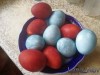 Голубые мраморные яйца